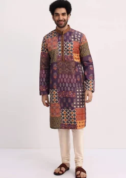 Printed Multicolor Kurta Pyjama Set
