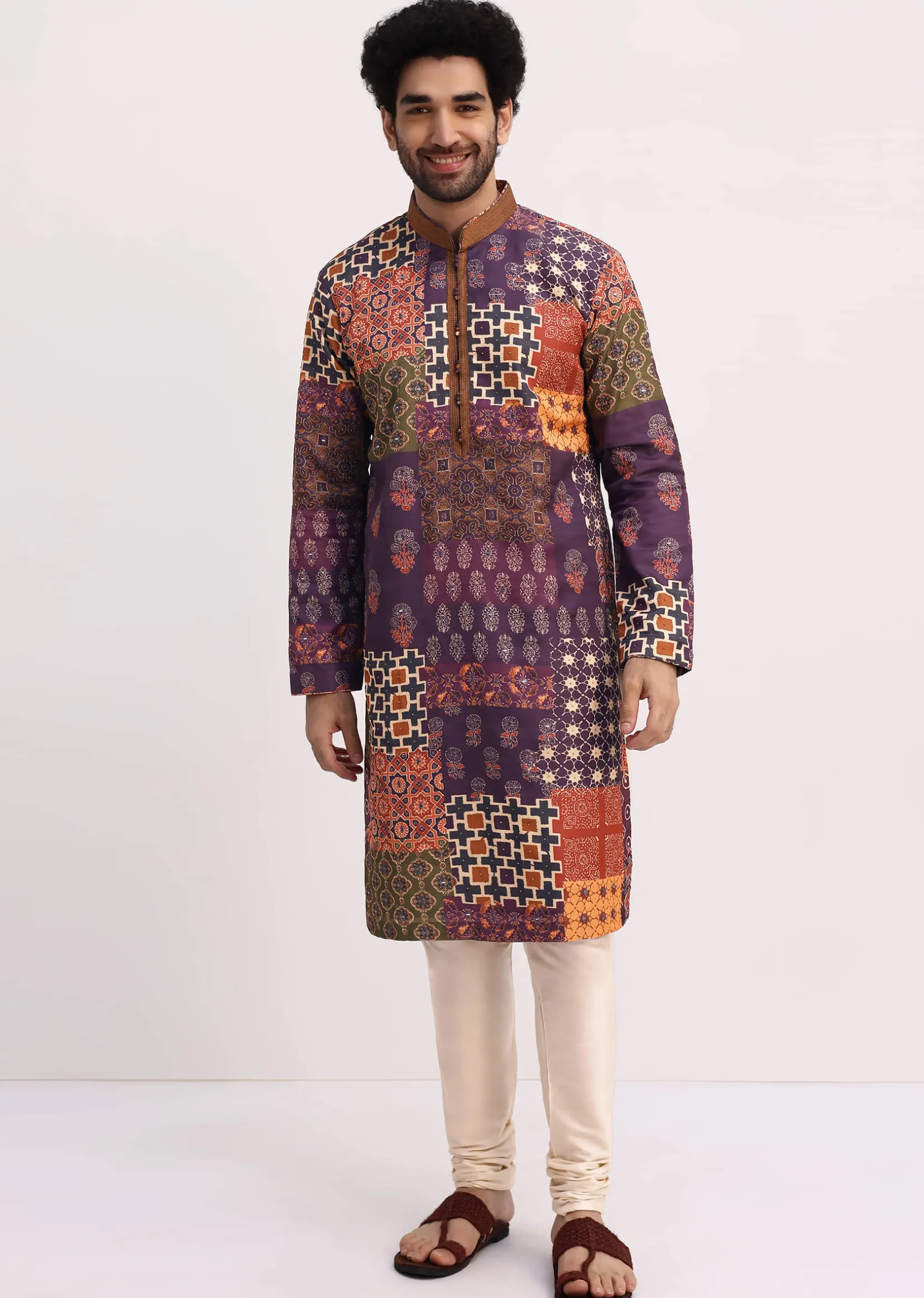 Printed Multicolor Kurta Pyjama Set