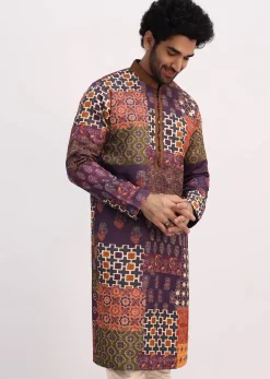Printed Multicolor Kurta Pyjama Set