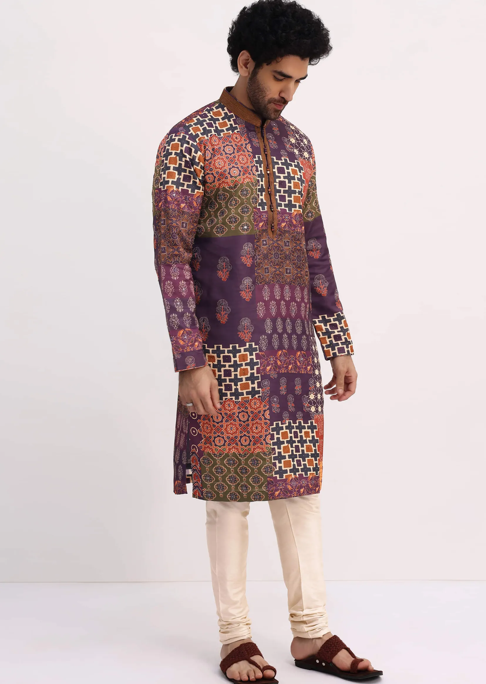 Printed Multicolor Kurta Pyjama Set