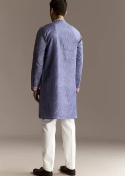 Purple Art Silk Kurta Set