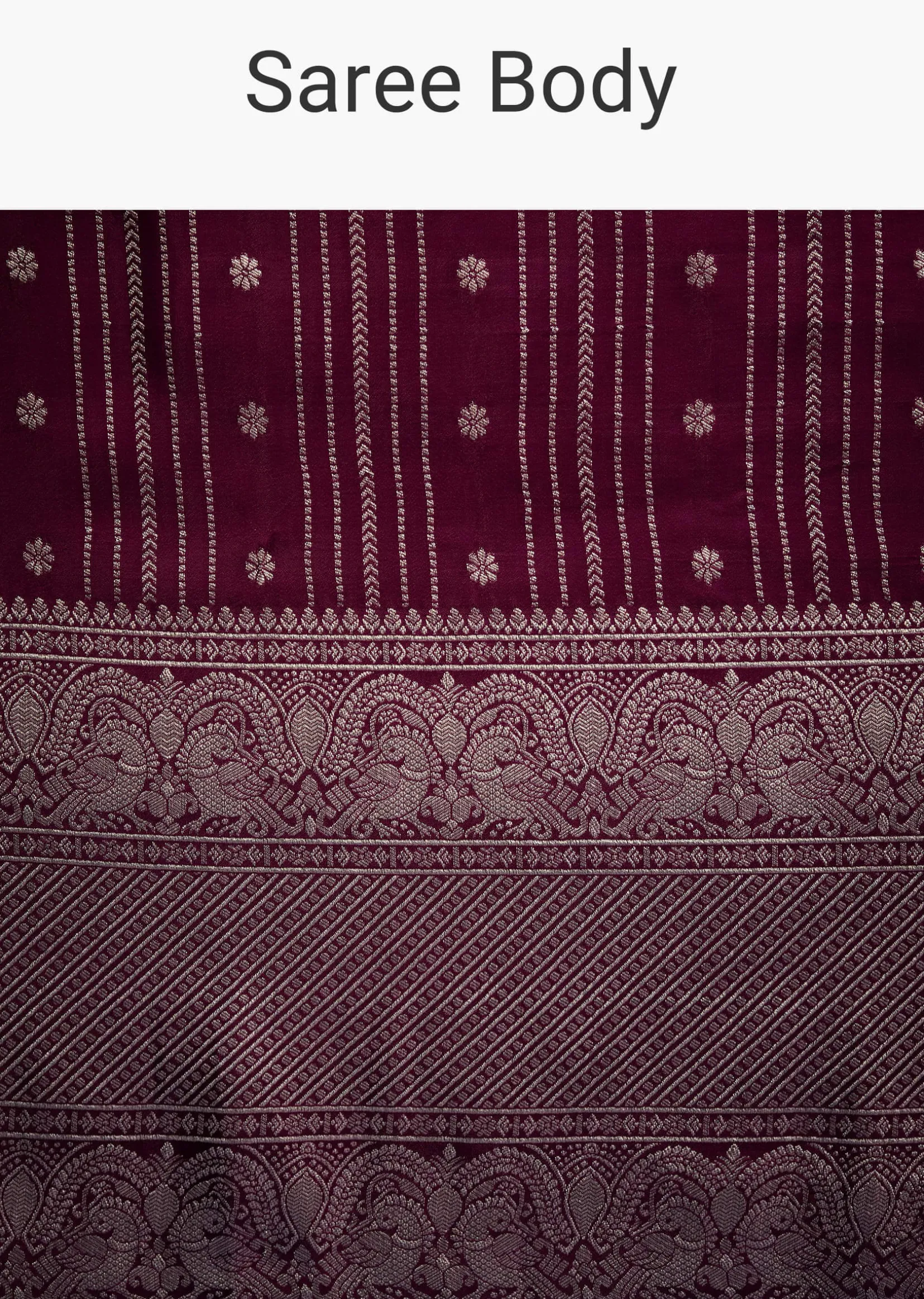 Purple Dola Silk Saree With Zari Woven Floral And Geometric Patterns