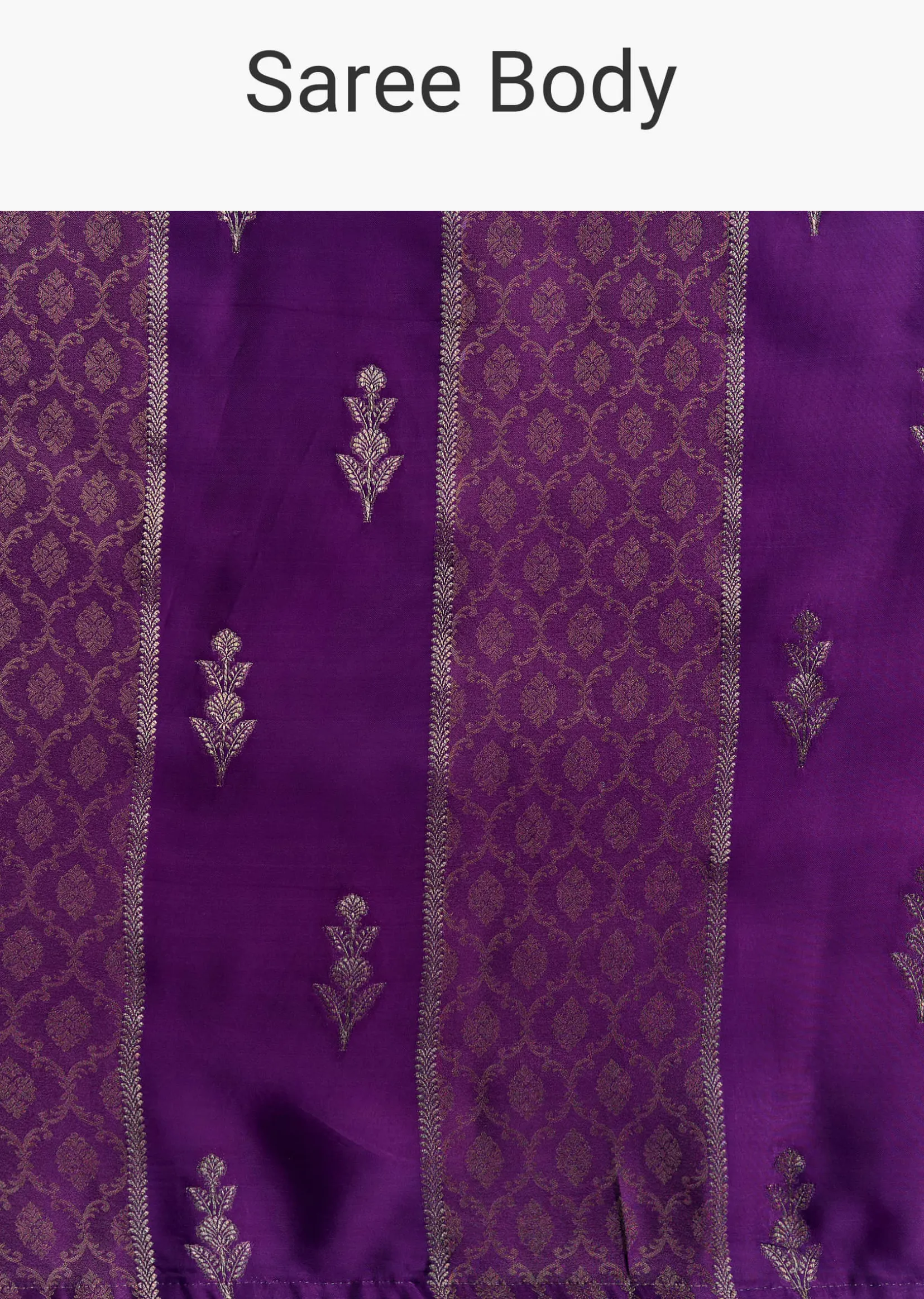 Purple Dola Silk Saree With Gota Patti Woven Motif