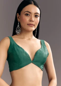 Purple Green Shaded Organza Saree With Cutdana Sequin Embroidery