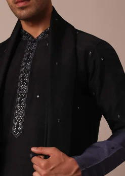 Purple Ombré Kurta Set With Dupatta