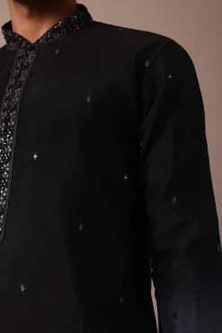 Purple Ombré Kurta Set With Dupatta