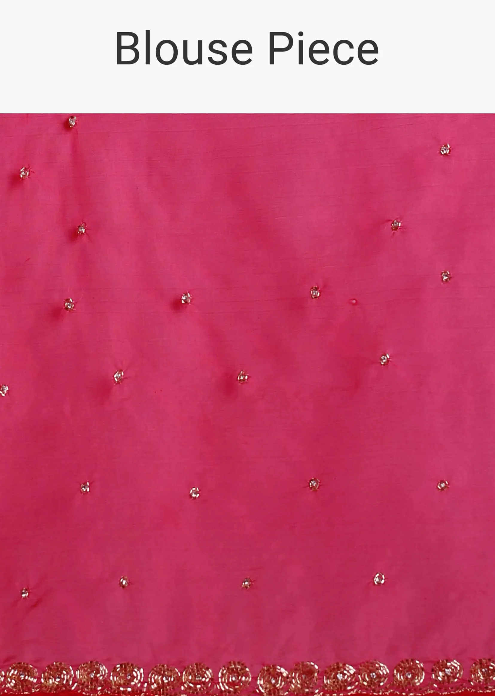 Rani Pink Organza Saree With Overall Cutdana Work