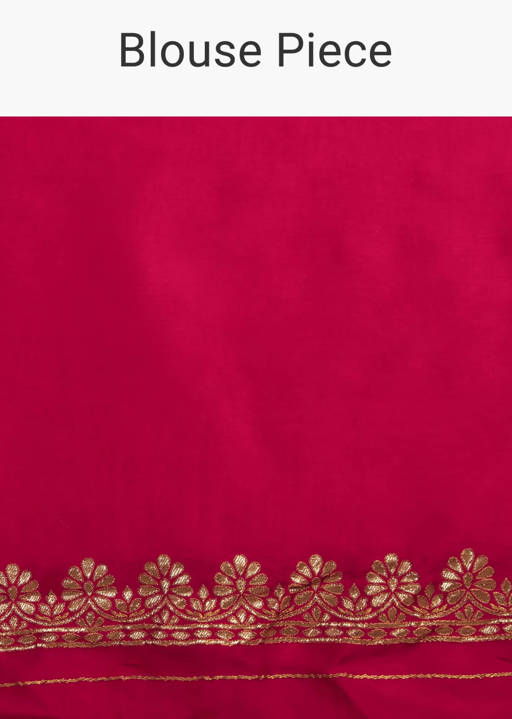 Rani Pink Saree In Silk With Woven Stripes Floral Motifs On The Border
