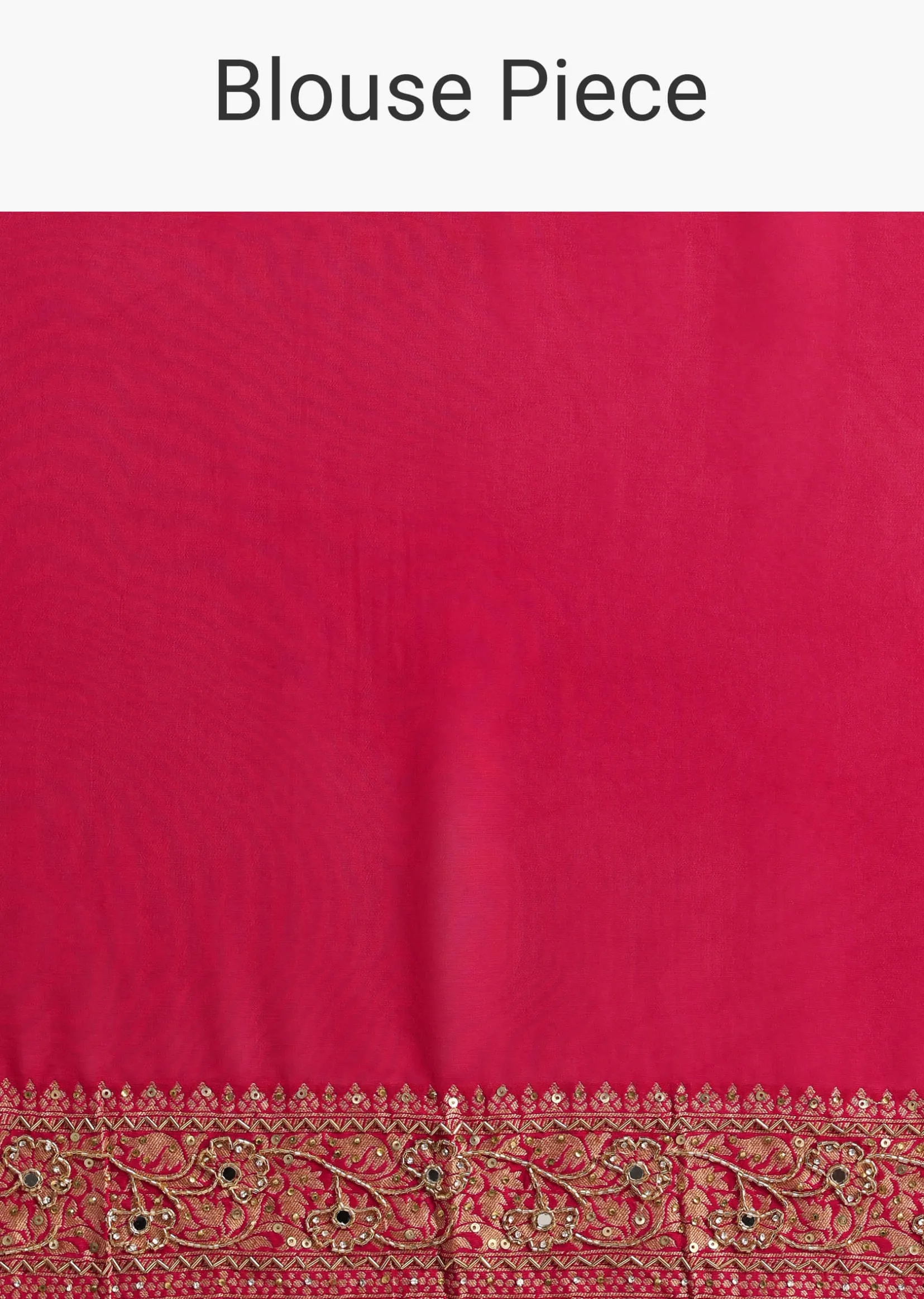 Rani Pink Saree With Bandhani Jaal And Cutdana Work