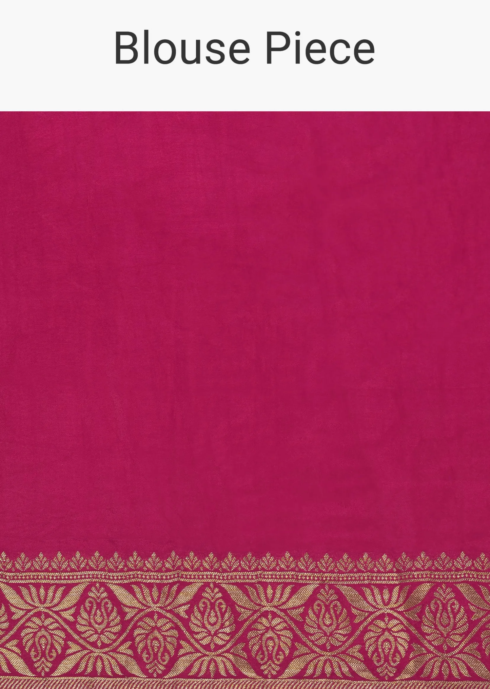 Rani Pink Silk Saree With Bandhani Detail And Unstitched Blouse Piece
