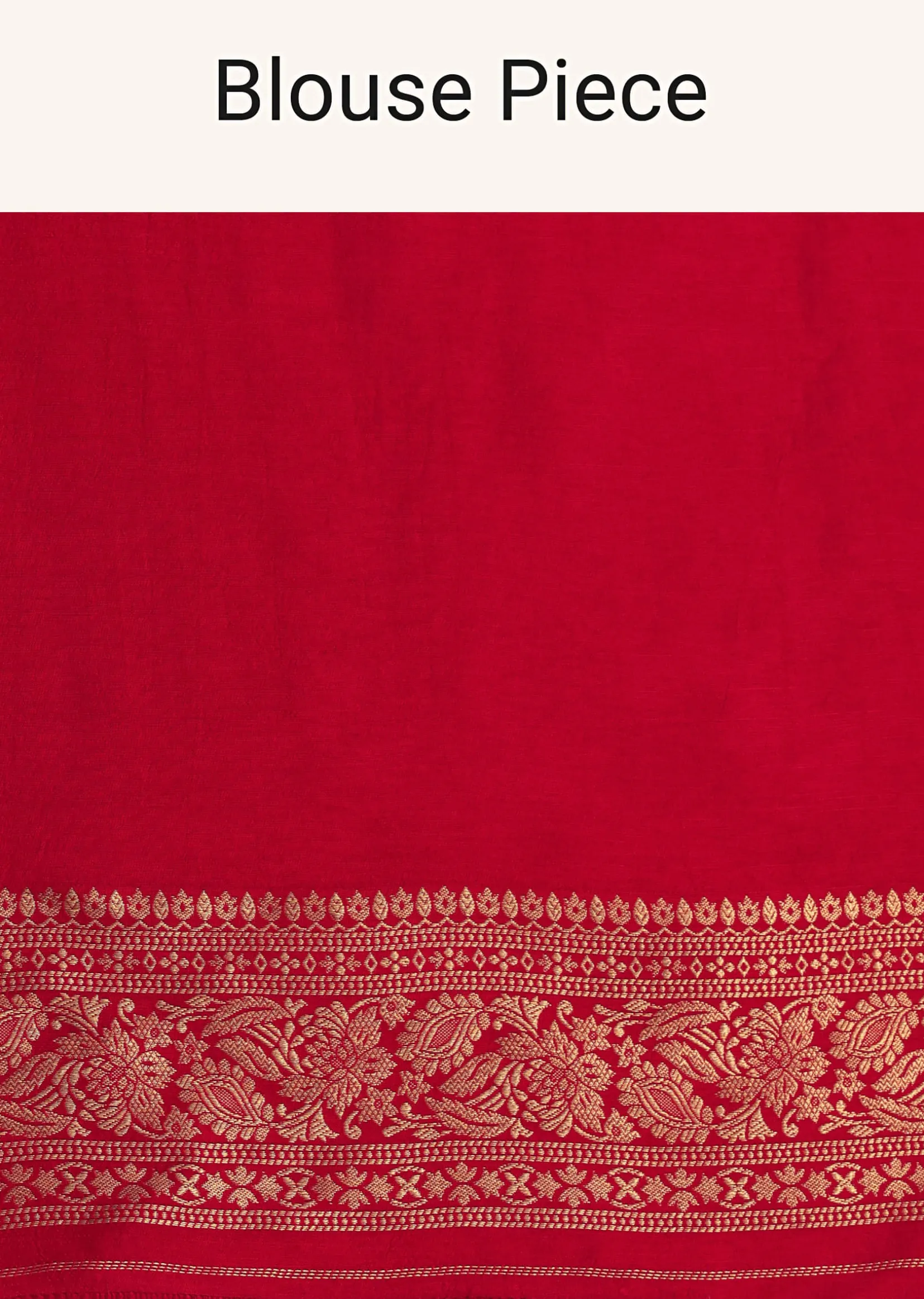 Red Banarasi Bandhani Satin Saree With Traditional Brocade Motifs On Border