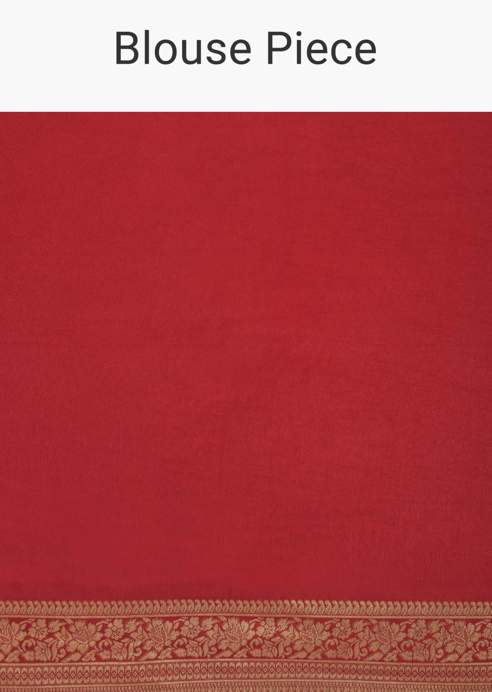 Red Bandhani Silk Woven Saree With Unstitched Blouse Piece