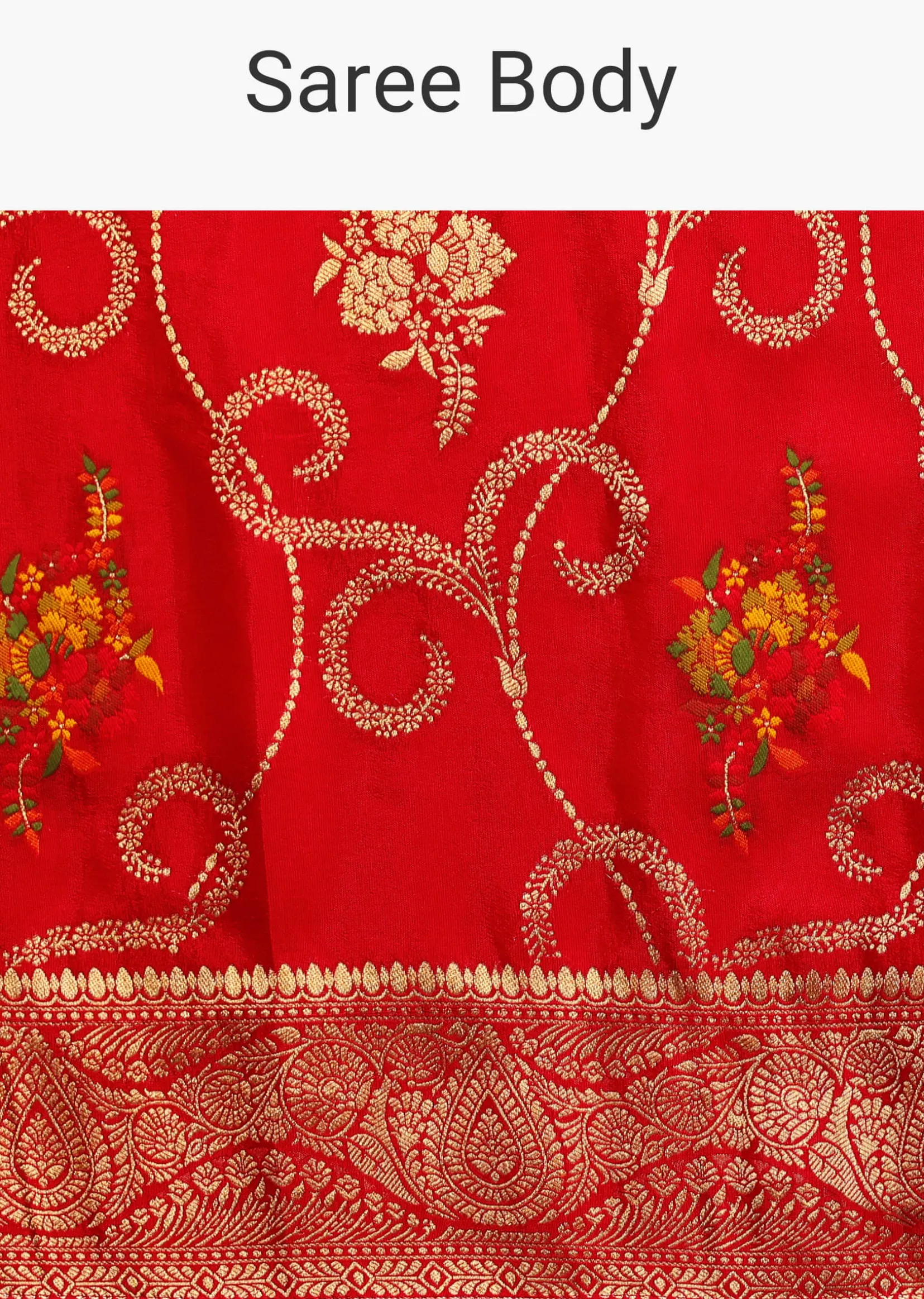 Red Dola Silk Woven Saree With Zari Work And Unstitched Blouse
