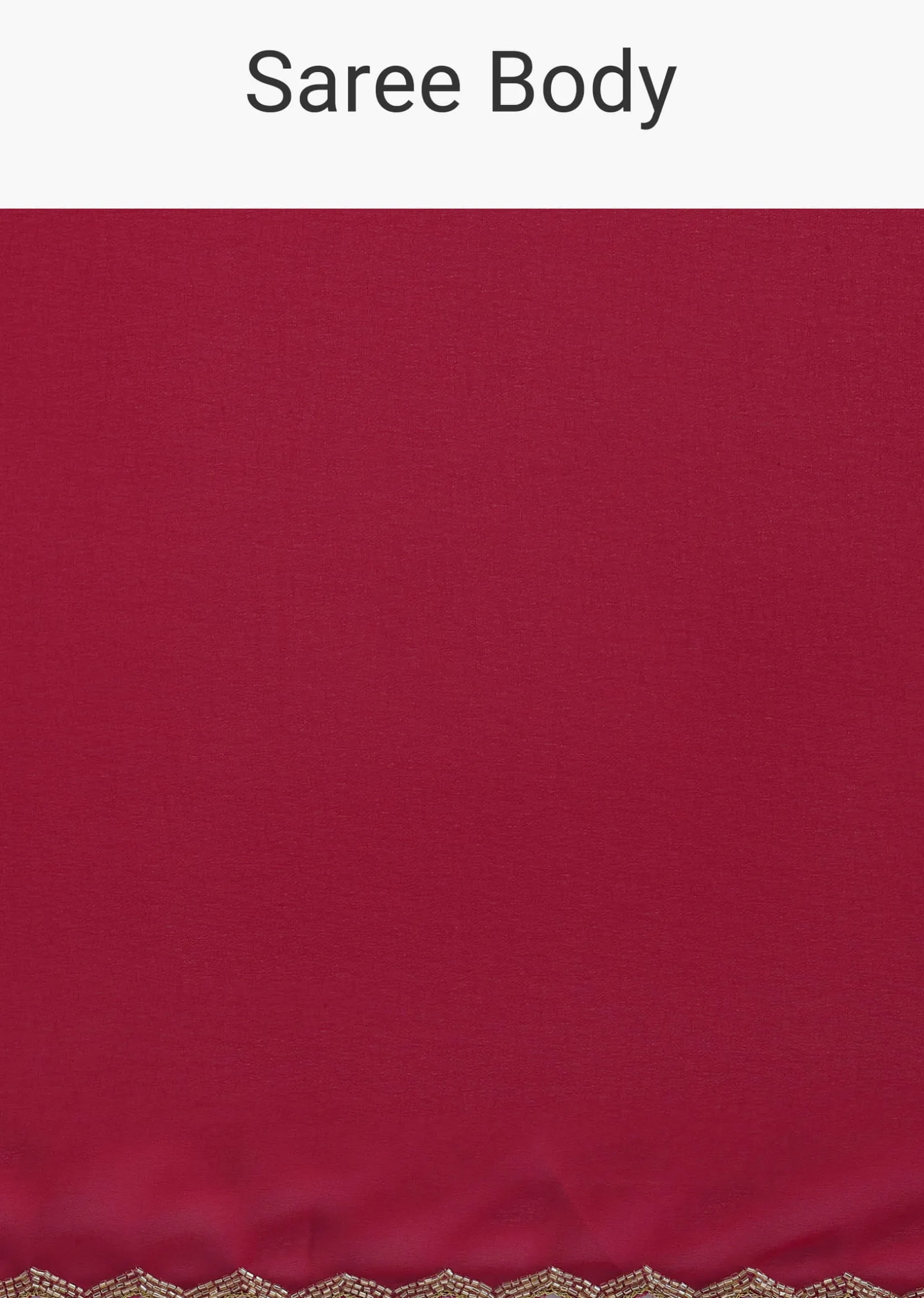 Red Georgette Saree With Cutdana Embroidery