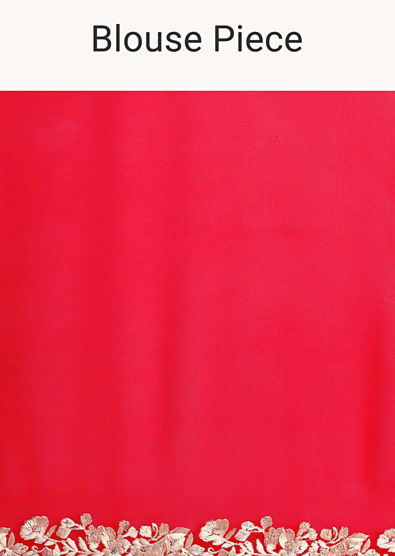 Red Saree In Georgette with Parsi Gara Work