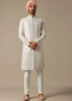 Regal Pink Grooms Sherwani Set