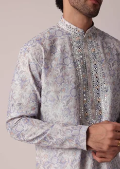 Regal Purple Kurta Set For Men