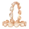 Rose Gold Kundan Polki Mixed Metal Bangles