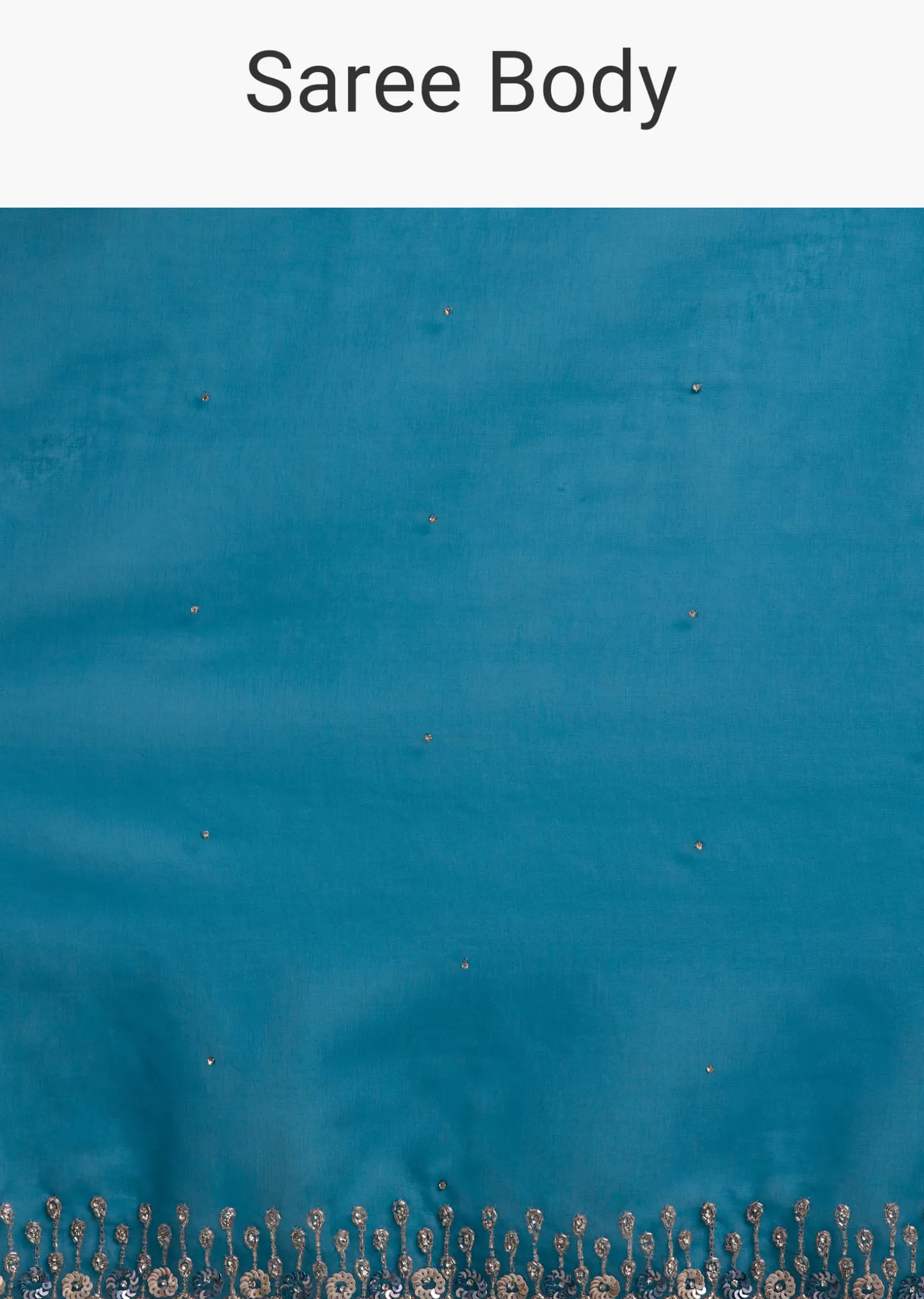 Sapphire Blue Organza Saree With Sequins And Cutdana Embellished Border