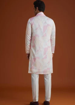 Soft Pink Marble Printed Kurta Set