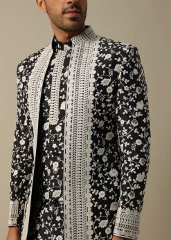 Sophisticated Black Sherwani Set For Men