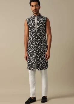 Sophisticated Black Sherwani Set For Men