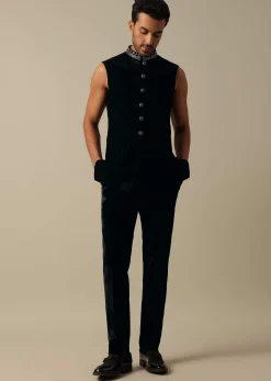 Stylish Black Indowestern Set For Men