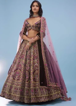 Tara Sutaria Blood Red Florid Lehenga Set - Noor 2022 Highlights Kalki Bridal Couture