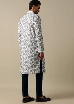 White Embroidered Kurta Set With Dupatta