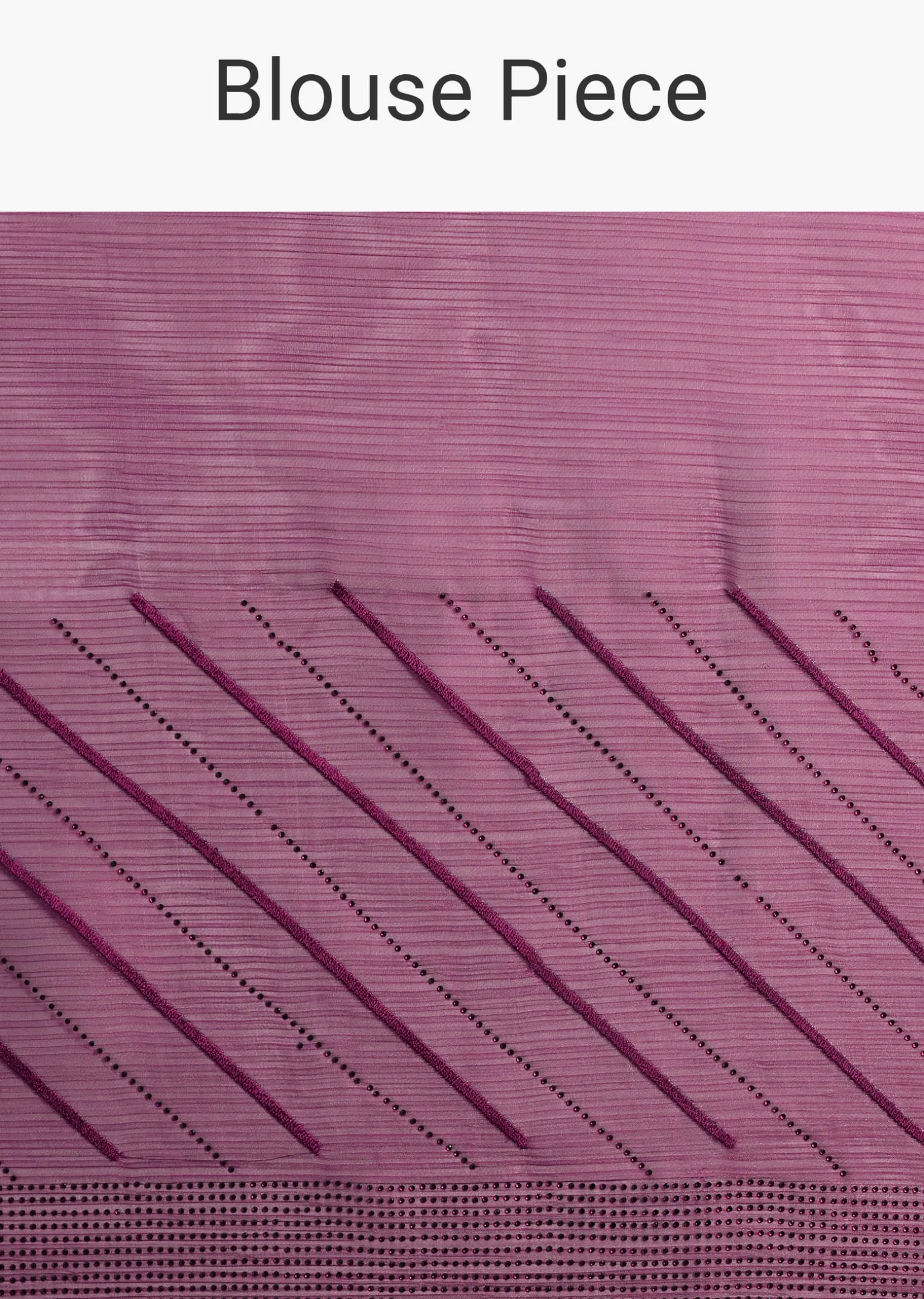 Wine Glass Tissue Saree In Swarovski With Unstitched Blouse