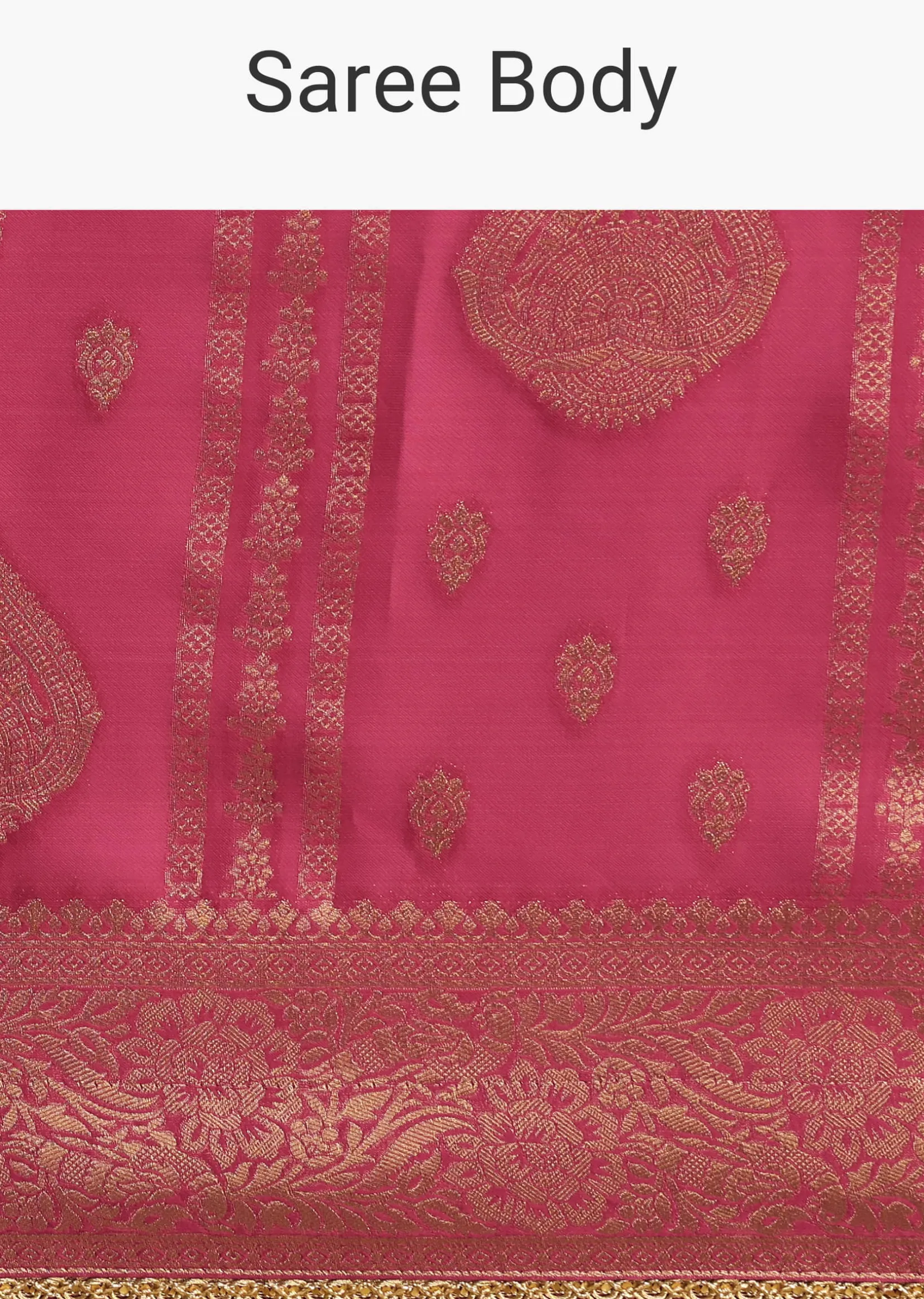 Wine Satin Brocade Zari Weave Saree