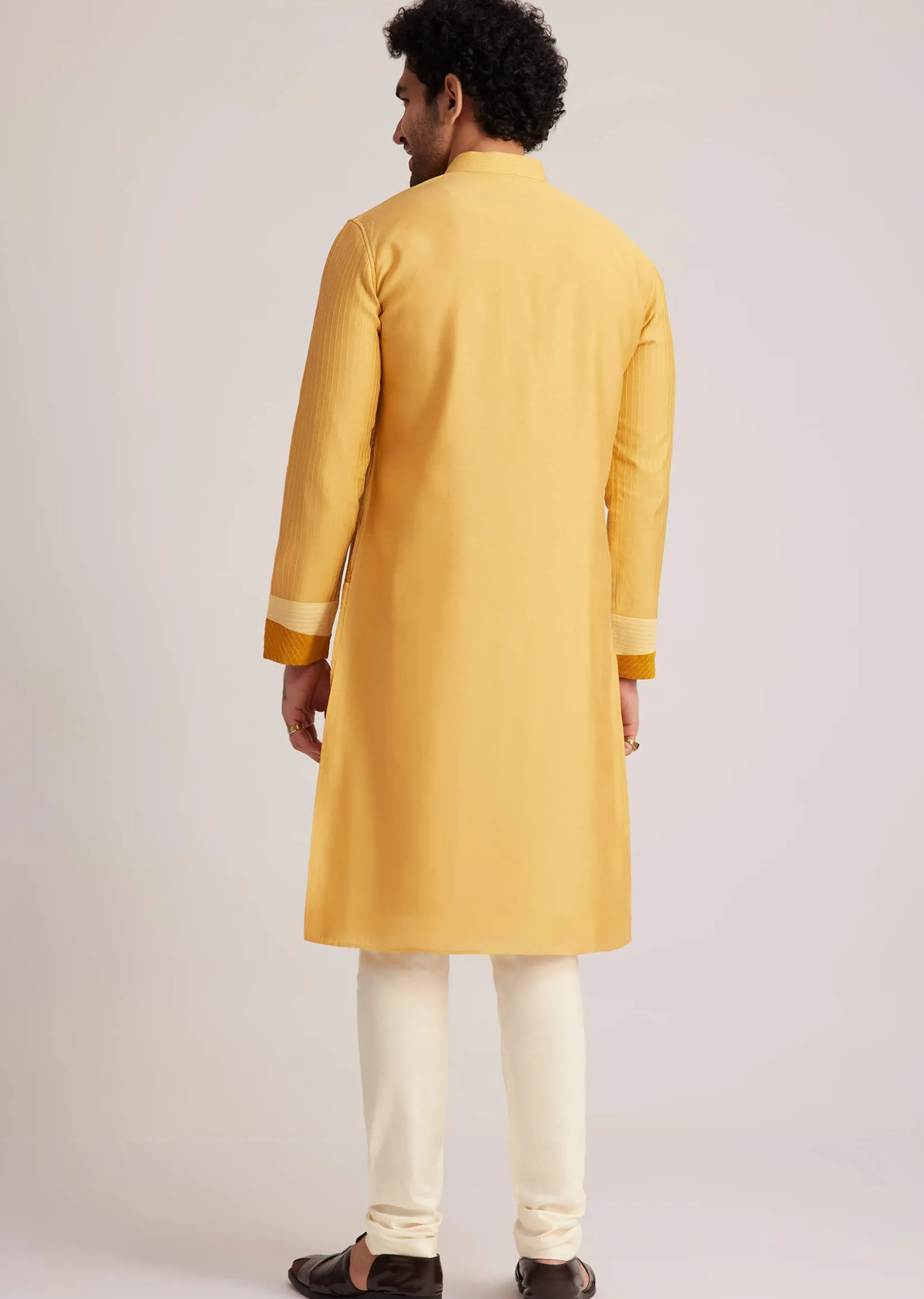 Yellow Abstract Kurta Set