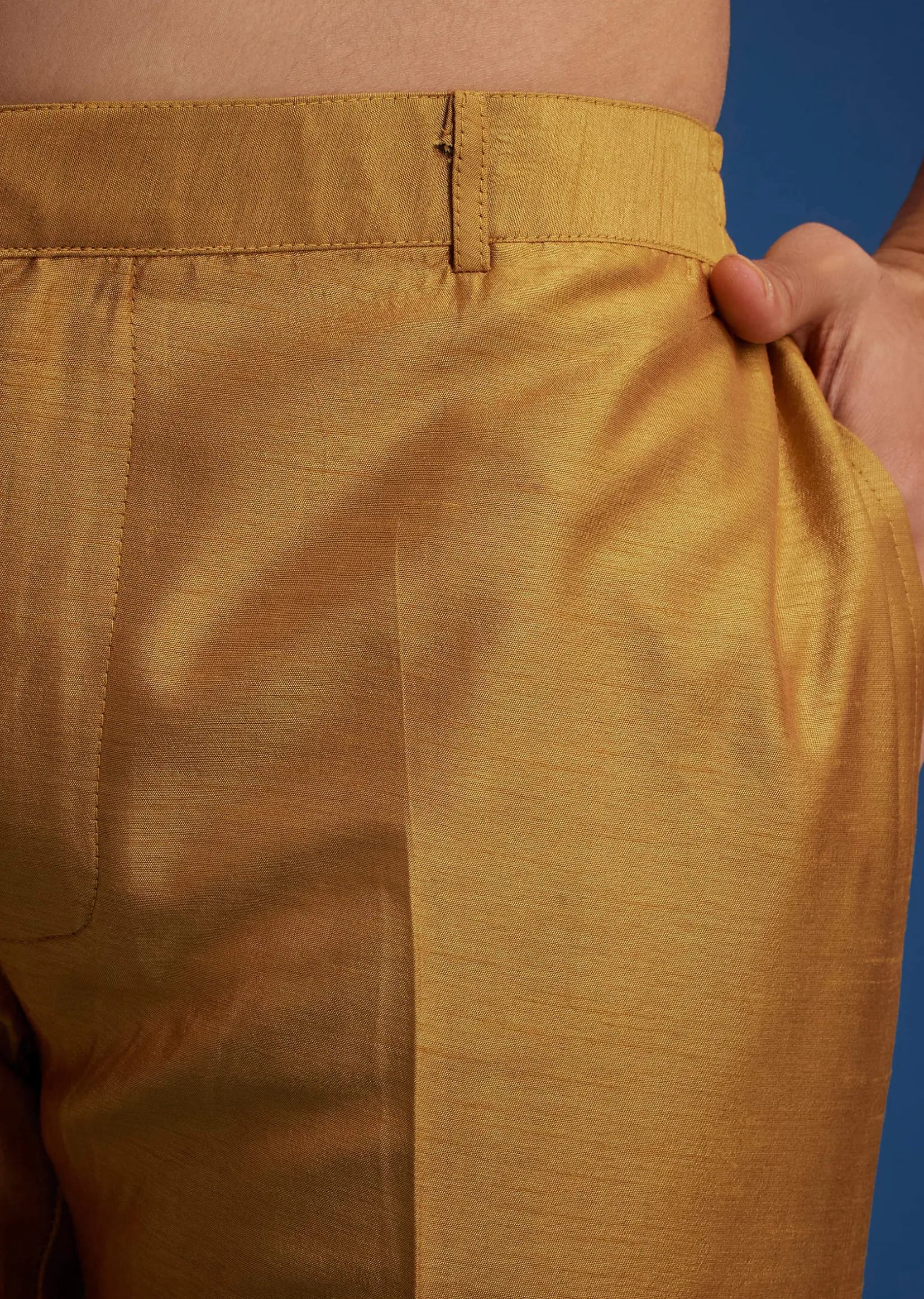 Yellow Cotton Linen Jacket With Stone And Thread Embroidery