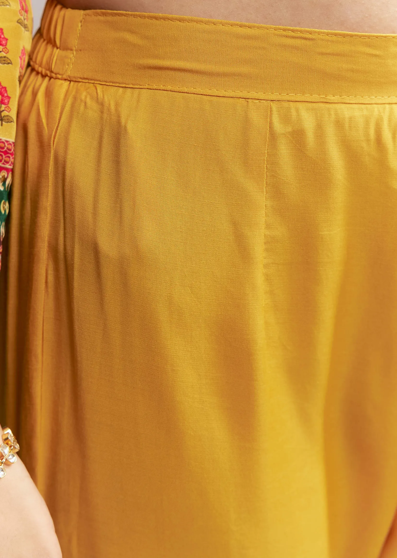 Yellow Floral Anarkali Set