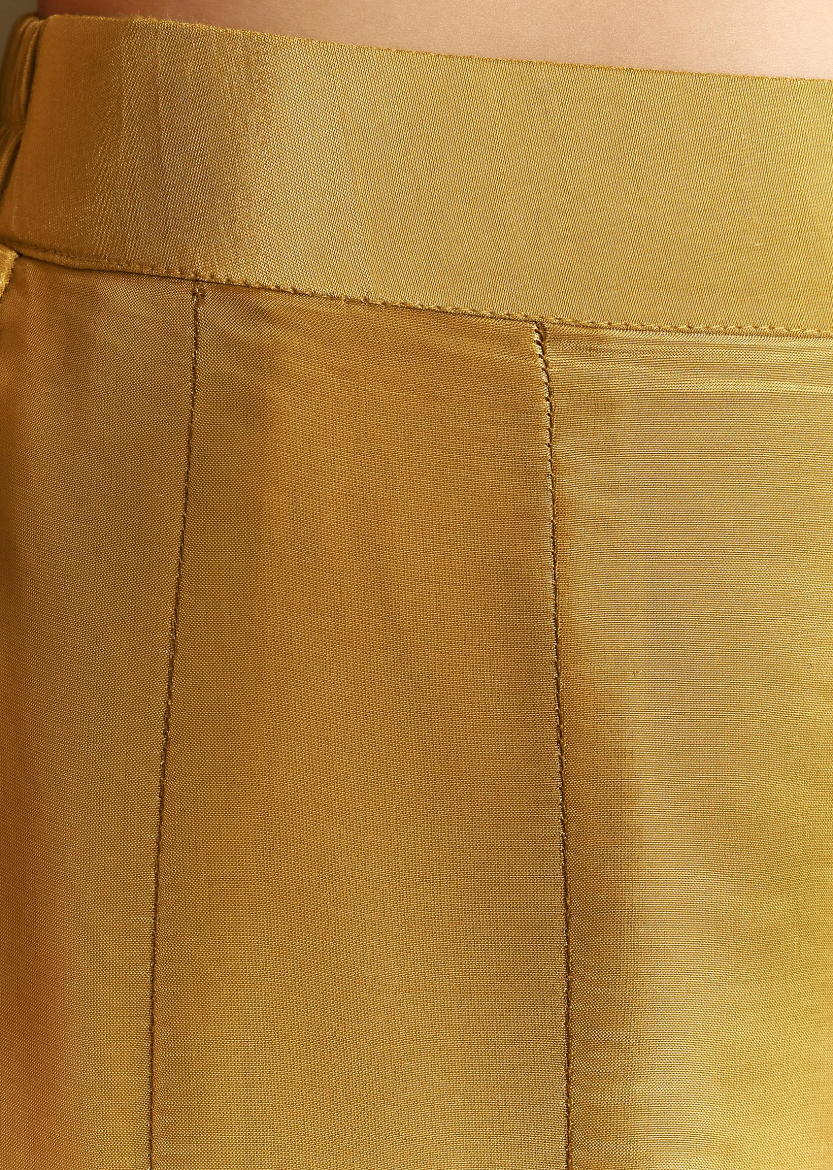 Yellow Palazzo Suit With Resham Kurta Dupatta