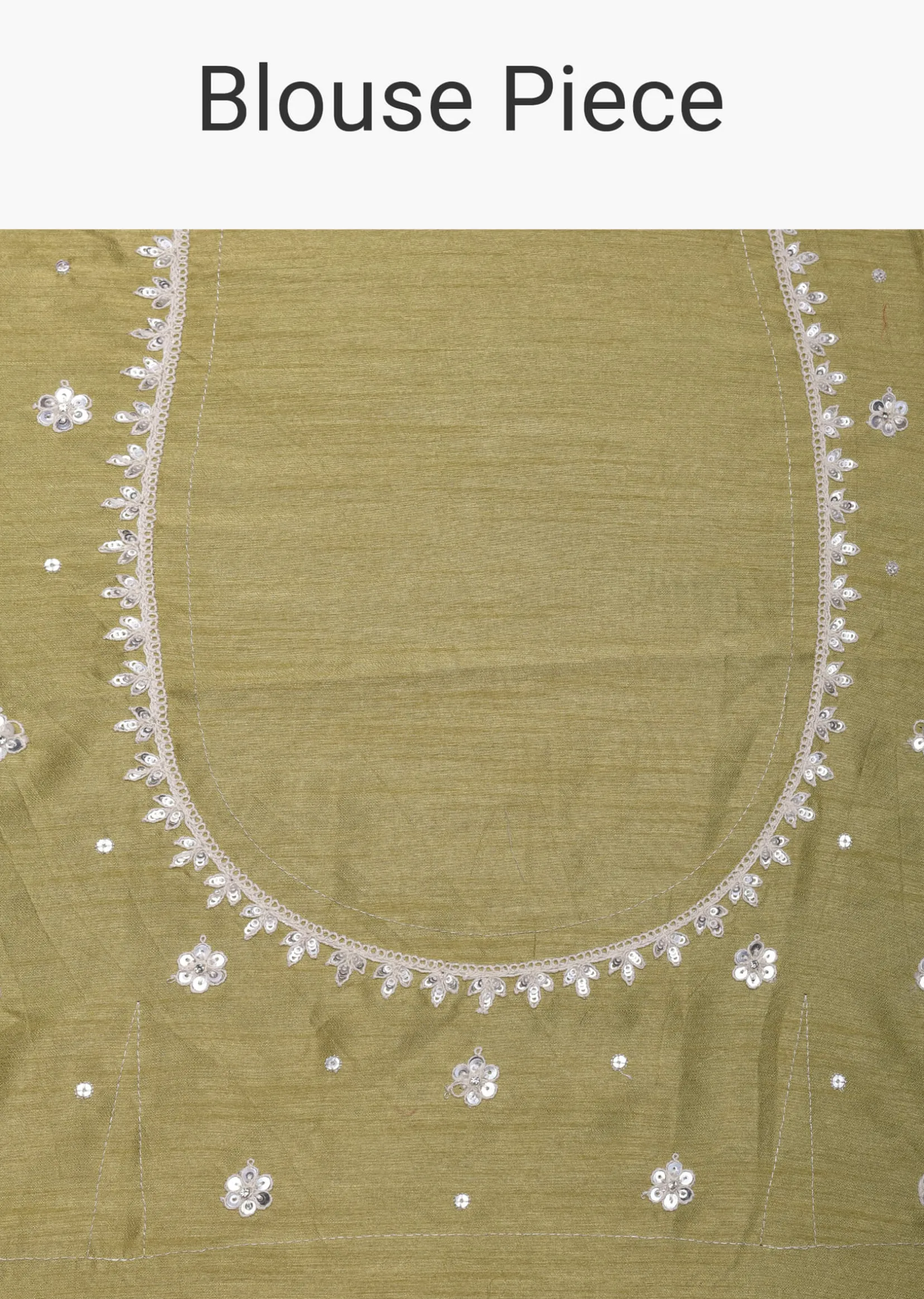 Yellow Printed Satin Saree With Embroidered Detail And Unstitched Blouse Piece