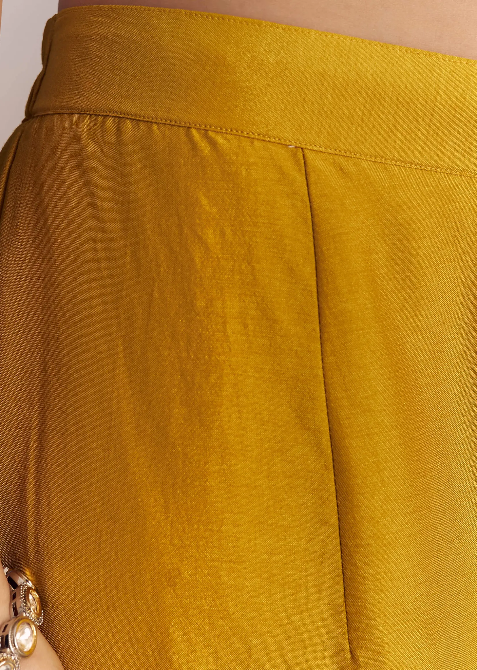 Yellow Sharara Set With Zari Cape