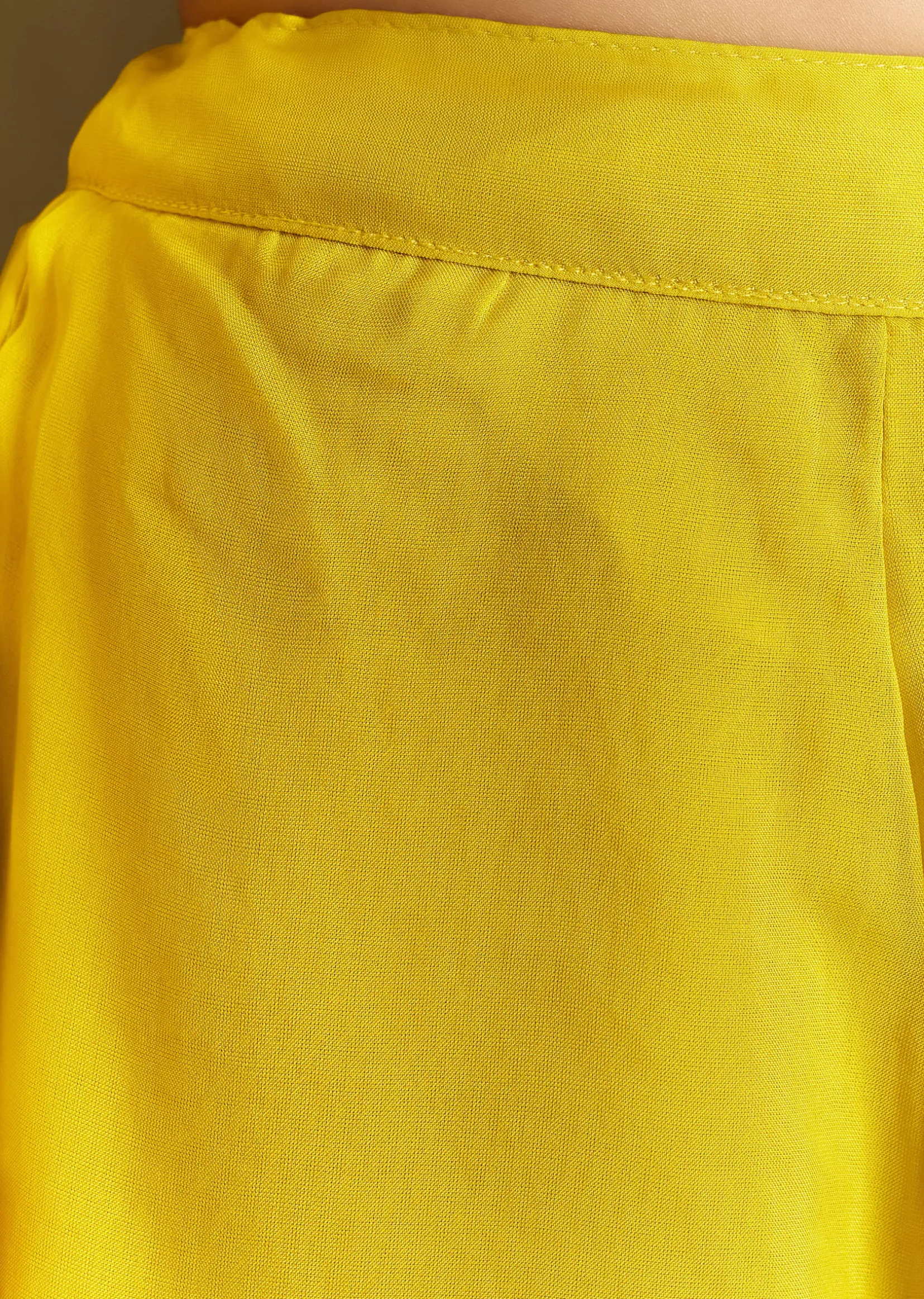 Yellow Sharara Suit With Cut Dana Sequins