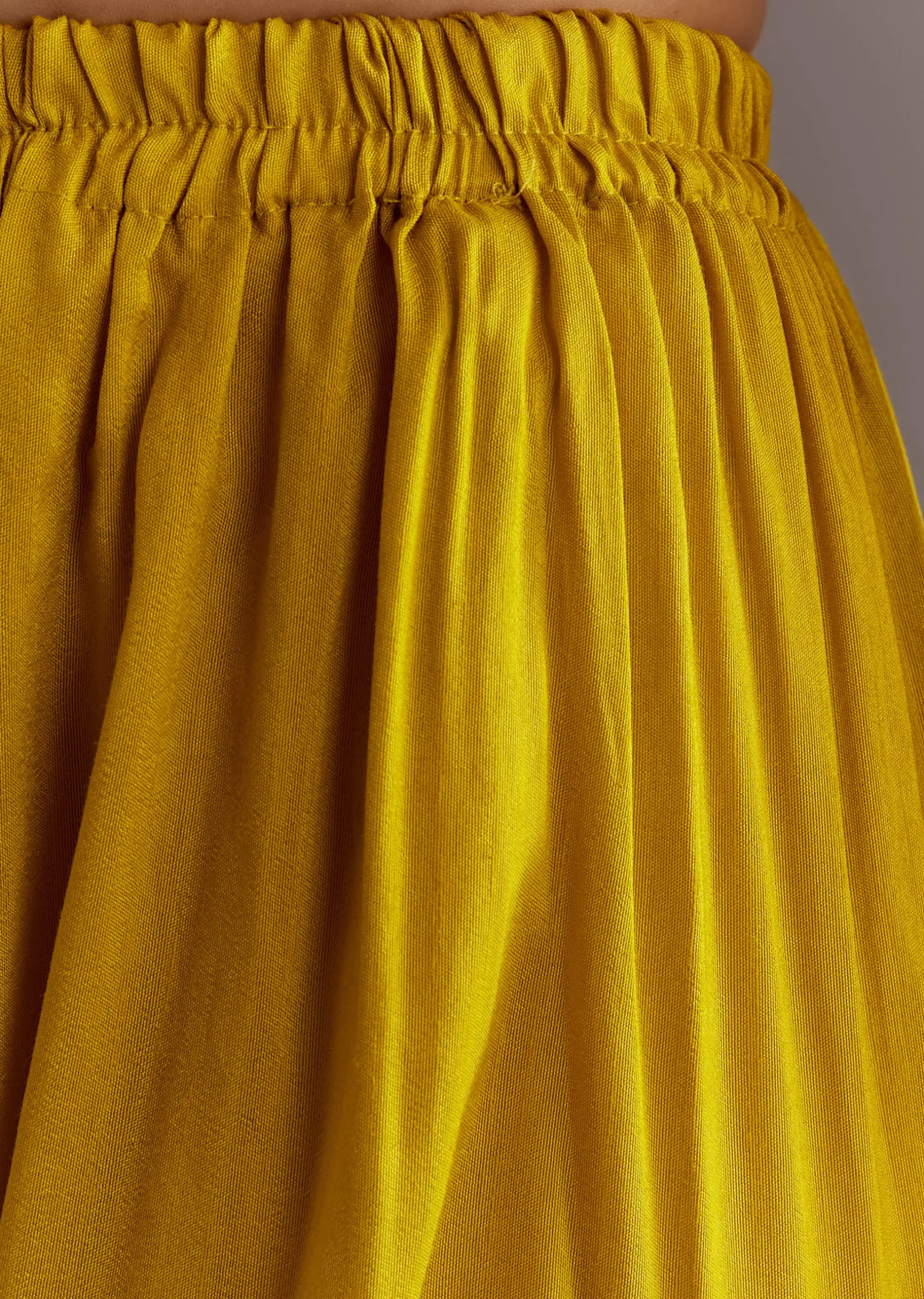 Yellow Silk Moti Sequin Embroidered Jacket Suit